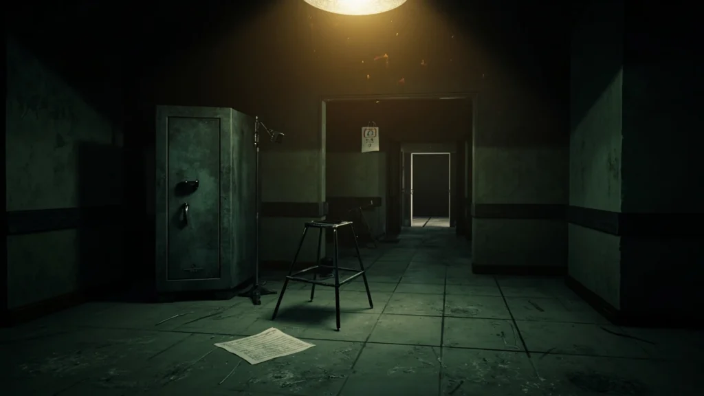 Examination room safe code RE9 walkthrough illustration
